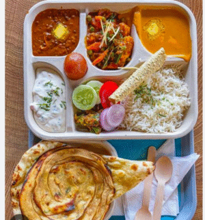 Thali ( 1panner , 1 dal tadka  2 tandoori roti, roti, Rice, salad ) full thali combo only 149